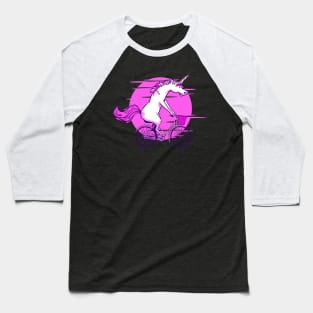 Unicorn Bicycle Baseball T-Shirt